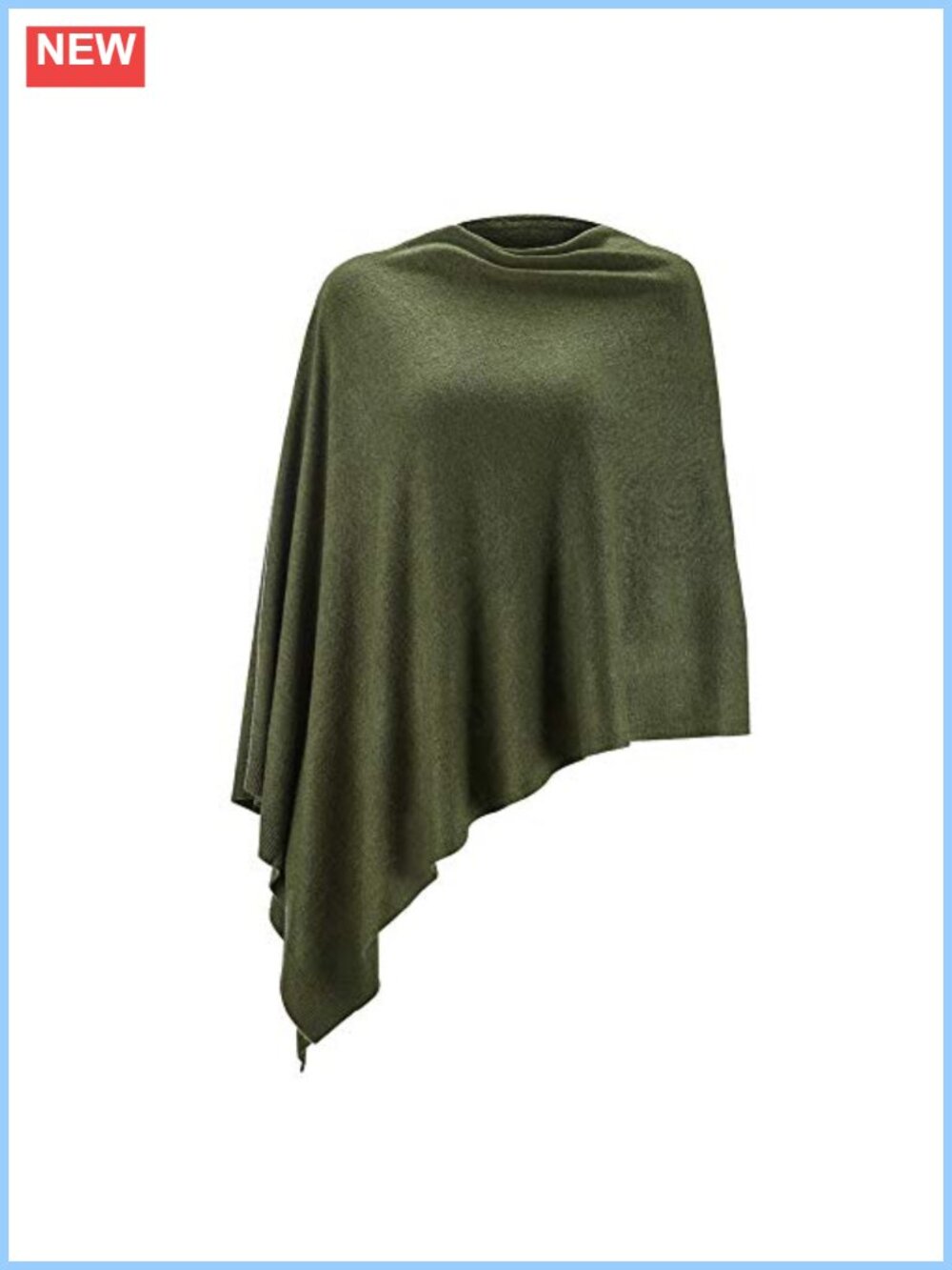 Faux Cashmere Knit Poncho Shawl Wrap Scarf Lightweight Women's Cape